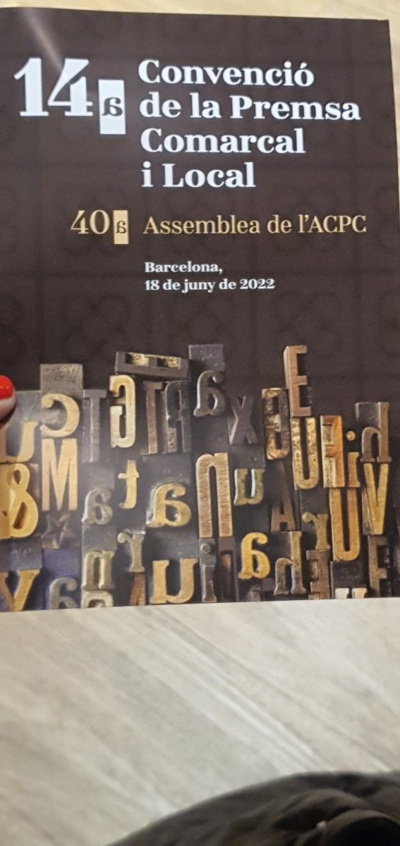 Avui a la 14a Convenció de la Premsa Comarcal i Local
I 40a Assemblea de l'ACPC gràcies a la #Revista #lesclatgolmes 
Gràcies per la invitació <a href="/PremsaComarcal/">Premsa Comarcal (ACPC)</a> !