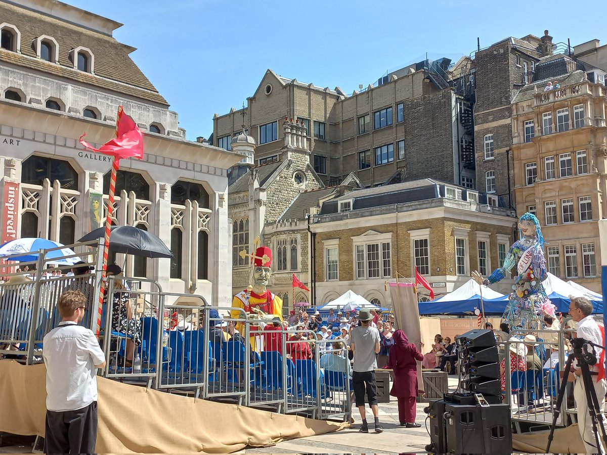 We're back at the <a href="/ForBecket/">Becket Pageant for London</a> Fair and Pageant today! Come and see us to discover loads of #London #history - especially stories of Livery Company #apprenticeships, going back to 1400. Also <a href="/LayersofLondon/">Layers of London</a> and lots more!