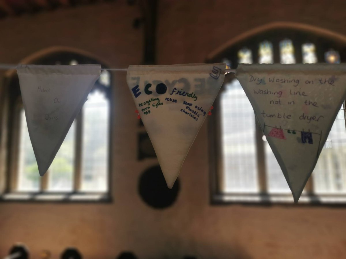 Our #EcoBunting today reminds us of the beauty of the #NaturalWorld and gives us some advice on how to protect the #environment. #EcoChurch #communityproject <a href="/MessyChurchInHx/">MessyChurchInHornchurch</a> <a href="/ARochaUK/">A Rocha UK</a> <a href="/chelmsdio/">Chelmsford Diocese</a> <a href="/fftcnetwork/">Faith for the Climate Network</a> <a href="/archbarking/">Chris Burke</a> <a href="/CofEEnvironment/">Church of England Environment Programme</a>