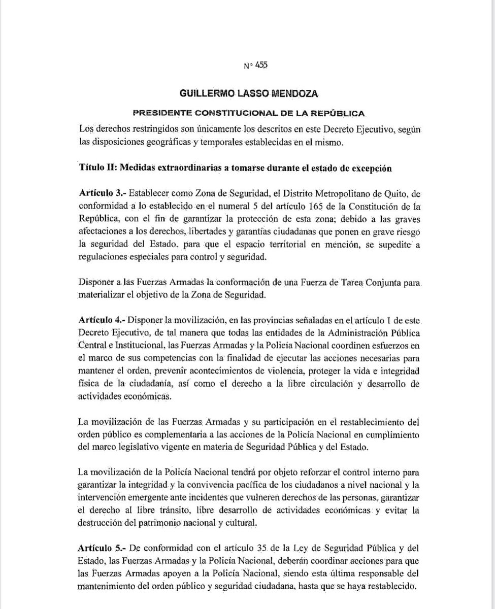kukyrojas's tweet photo. Sabía que @LassoGuillermo sería un desastre, pero no imaginé que se atrevería a tanto. 
Limita libertad de información, prohíbe protesta, abre llave a uso de fuerza letal.

Miren Ecuador
@CIDH @ONU_derechos @PARLASUR @PauloAbrao @CorteIDH @InfoNodal @bbcmundo @PauloAbrao https://t.co/I8I1f0BS3q