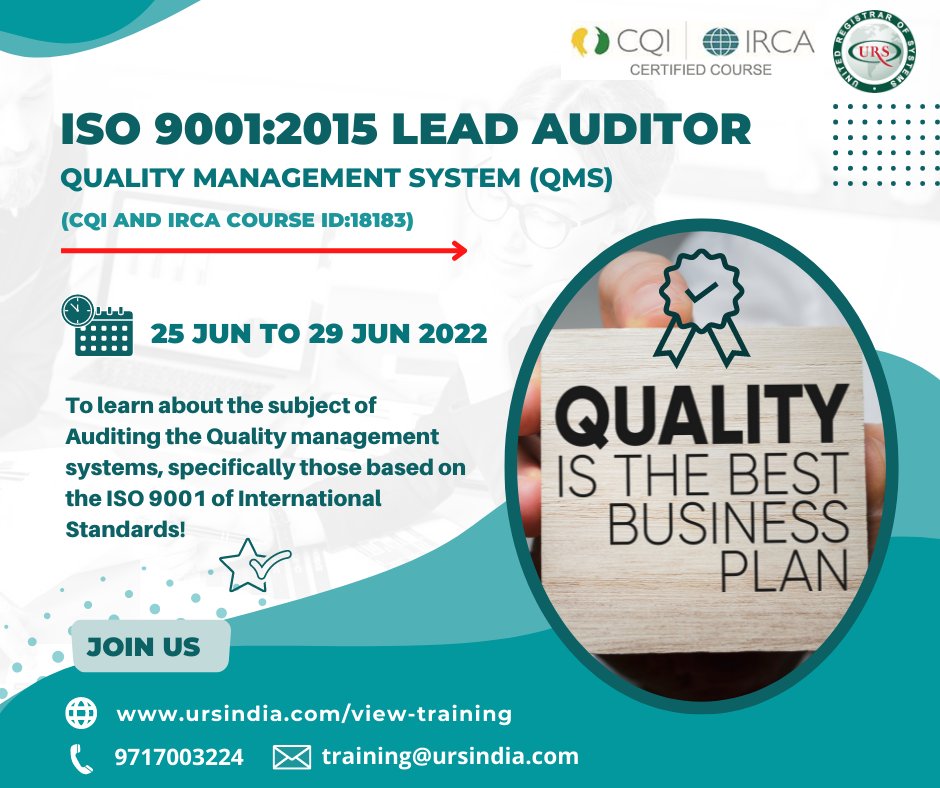 cqi and irca certified iso 9001