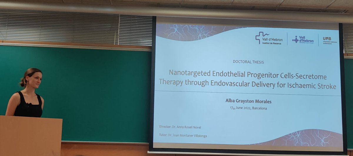 Alba Grayston (@albagrays) on Twitter photo Yesterday I defended my PhD and I couldn't be happier! ✨🧠🥳
Many thanks to everyone that was by my side in this. And thanks to the examination committee for an enjoyable discussion!
<a href="/VHIR_/">Vall d'Hebron Institut de Recerca</a> <a href="/INC_UAB/">Institut de Neurociències UAB</a> <a href="/NSC_BrainDamage/">Tornero's Lab</a> Yesterday I defended my PhD and I couldn't be happier! ✨🧠🥳
Many thanks to everyone that was by my side in this. And thanks to the examination committee for an enjoyable discussion!
<a href="/VHIR_/">Vall d'Hebron Institut de Recerca</a> <a href="/INC_UAB/">Institut de Neurociències UAB</a> <a href="/NSC_BrainDamage/">Tornero's Lab</a>