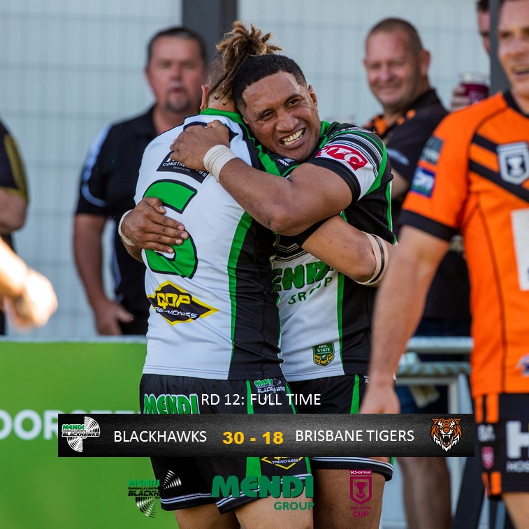 TsvBlackhawks's tweet photo. RD 12 FULL TIME: We got the win! Mendi Blackhawks 30-18 Brisbane Tigers ππ―
#tsvblackhawks #TSVBvTIGES #hostpluscup https://t.co/HaJOXK5CTL