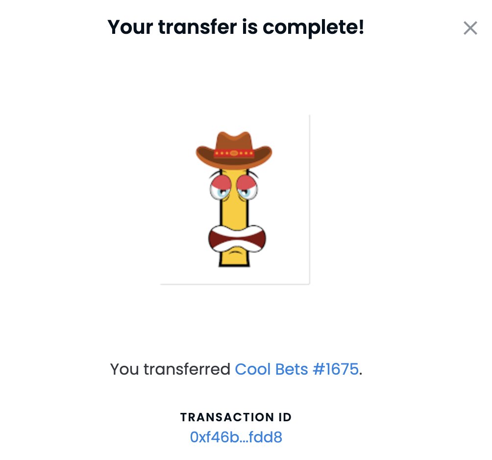 Congratulations <a href="/vanadij75/">vanadij75 |🍊,💊</a> !!
Check your opensea account for this NFT!
#NFTGiveaway