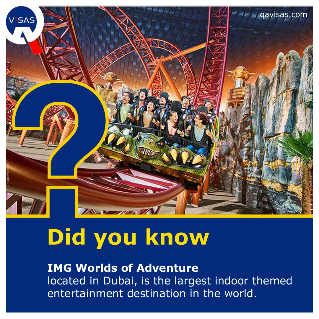 QA_Visas's tweet photo. #Dubai has always been an eye catcher for globe trotters. When it comes to adventure, fun, dining and shopping under one umbrella, #IMGWorldsofAdventure takes the lead. When in Dubai, make sure you don’t miss the fun at Dubai's first mega themed #entertainment destination. https://t.co/09vYwhlRLN