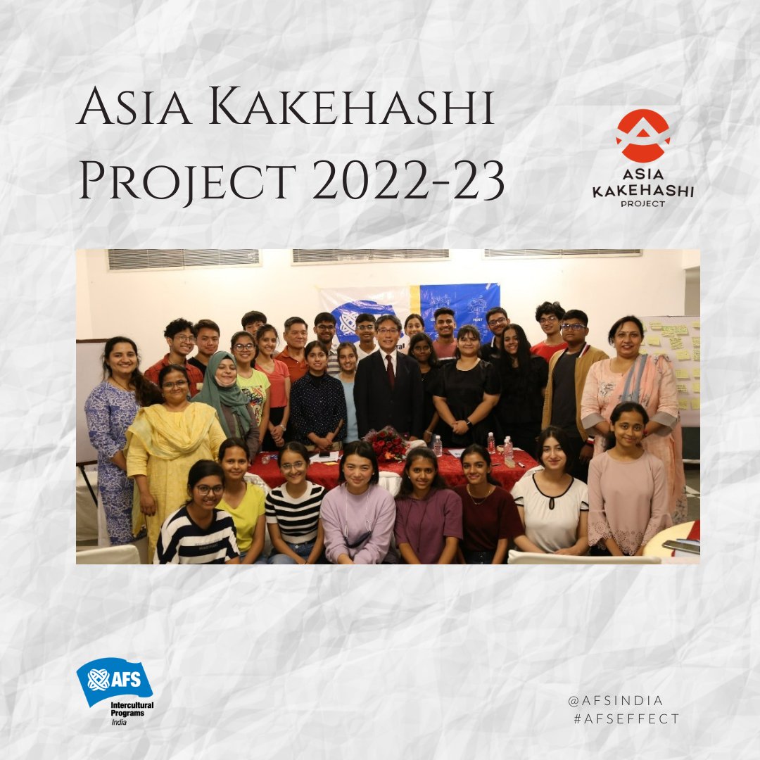 IndiaAFS's tweet image. AFS India conducted Pre-Departure Orientation of the 5th batch of Asia Kakehashi Project with students from India and Bhutan. They had the opportunity of meeting and interacting with the representative from the Embassy of Japan in India.
@asia_kakehashi @JapaninIndia @AFSJAPAN