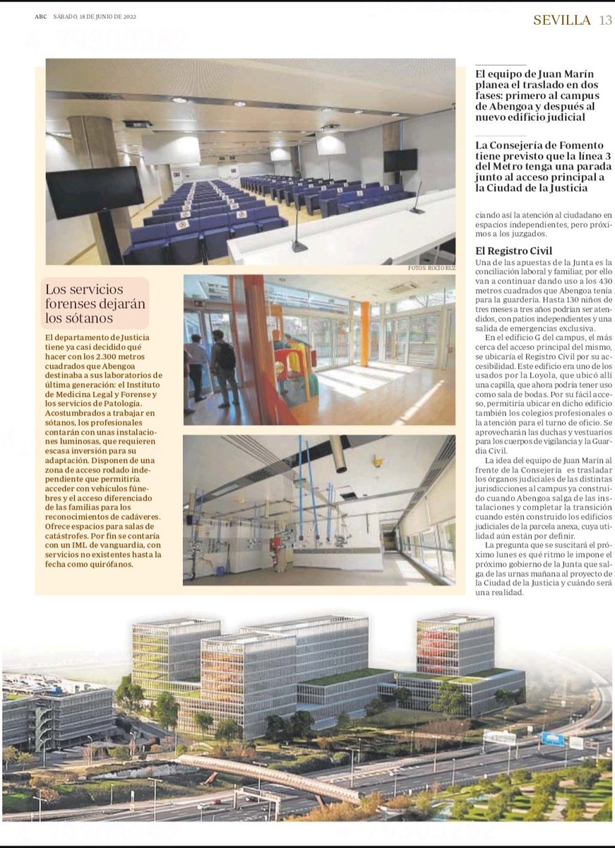 La #CiudadDeLaJusticia de #Sevilla ha echado a andar con paso firme, tendrá guardería y 2.500 aparcamientos