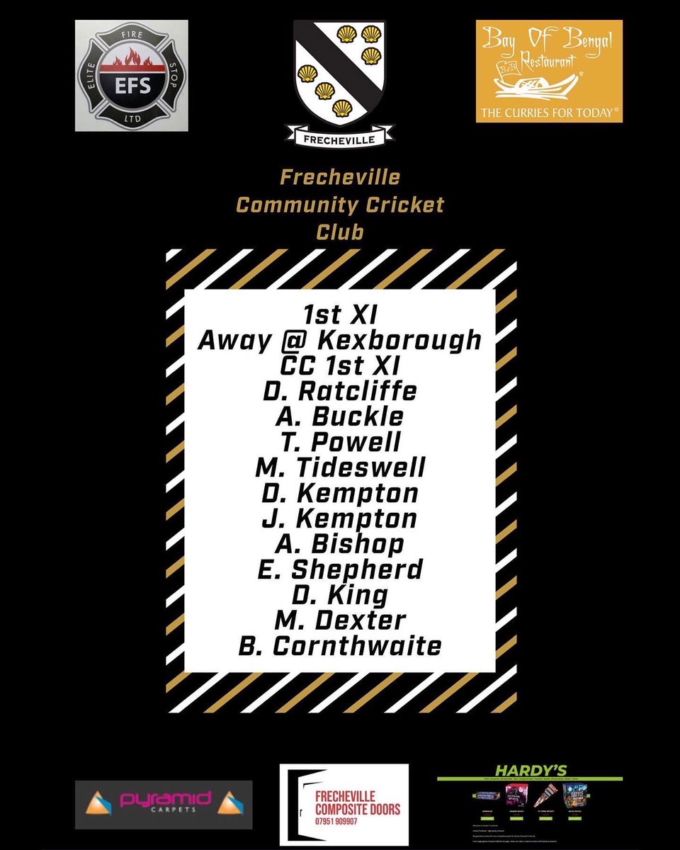 frechevilleccc's tweet photo. Here’s how the sides line up this weekend.

Good luck to those involved. Let’s get back to winning ways

#seashells🐚 #YCSPL #MDCL #cricket #sheffield https://t.co/iTYl0rHo1P