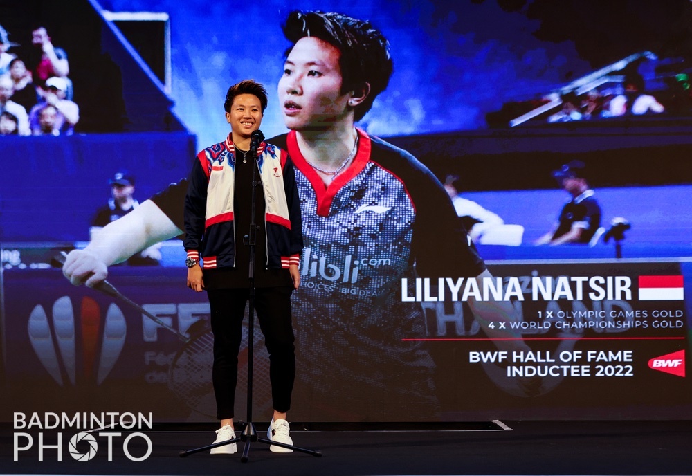 OmaGillClark's tweet photo. Induction into the Hall of Fame for @Liliyananatsir_
2 Olympic finals – 1 Gold
5 World Champ finals – 4 Gold - 7 medals
6 All England finals – 3 titles
88 career finals – 51 titles 
Not just results, her style and conduct on court confirm her as one of the GOAT.
#GillsFunFact https://t.co/PBFymjXXS9