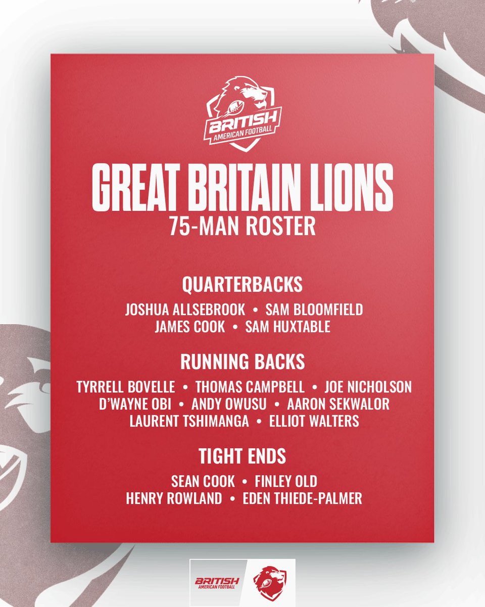 BAFAOfficial's tweet photo. The GB Men's Staff are proud to announce the 75 man squad that will be taking on the best in Europe later this year.

The coaching staff took into account players
attitude, ability &amp; commitment to the team, as well as their ability to be a great leader &amp; selfless teammate.
(1/2) https://t.co/8Bn3GtSLnl