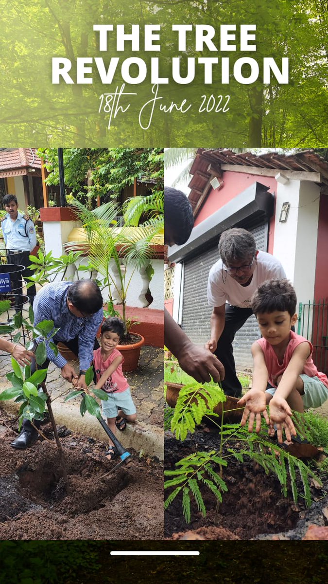 On Goa Revolution Day, my son excitedly put his hand on planting many trees this morning. Here you can see him with CCP Commissioner Shri Agnelo Fernandes & @arturodsouza Liam excitedly plants saplings all the time. #goarevolutionday #Goa #Goenkarponn #18thJune #GoaForGiving