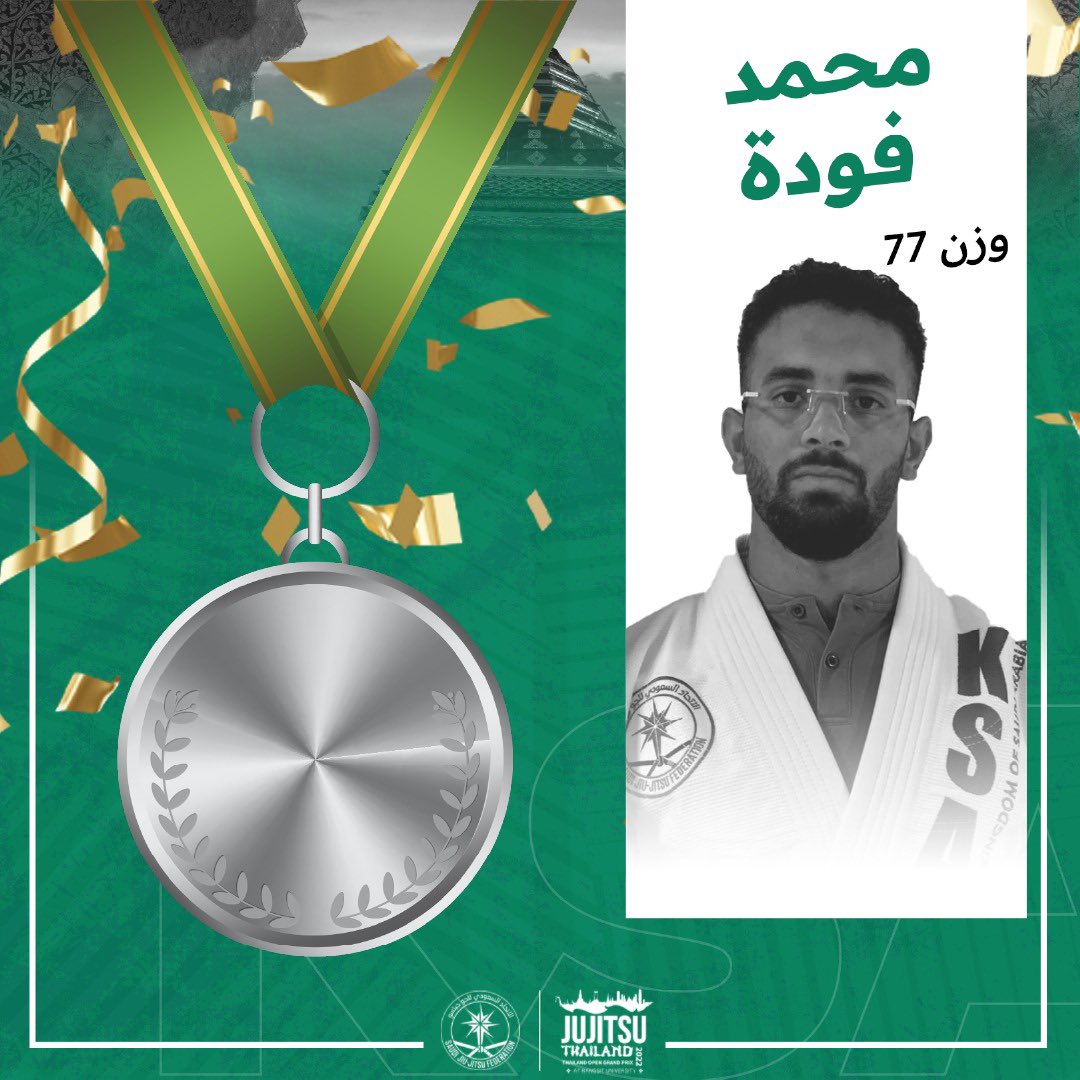 Saudi_JJF's tweet photo. 🇸🇦 محمد فودة يحقق فضية وزن 77 في بطولة تايلاند 🥈
👏👏👏👏👏👏 https://t.co/VBKoNUk39o