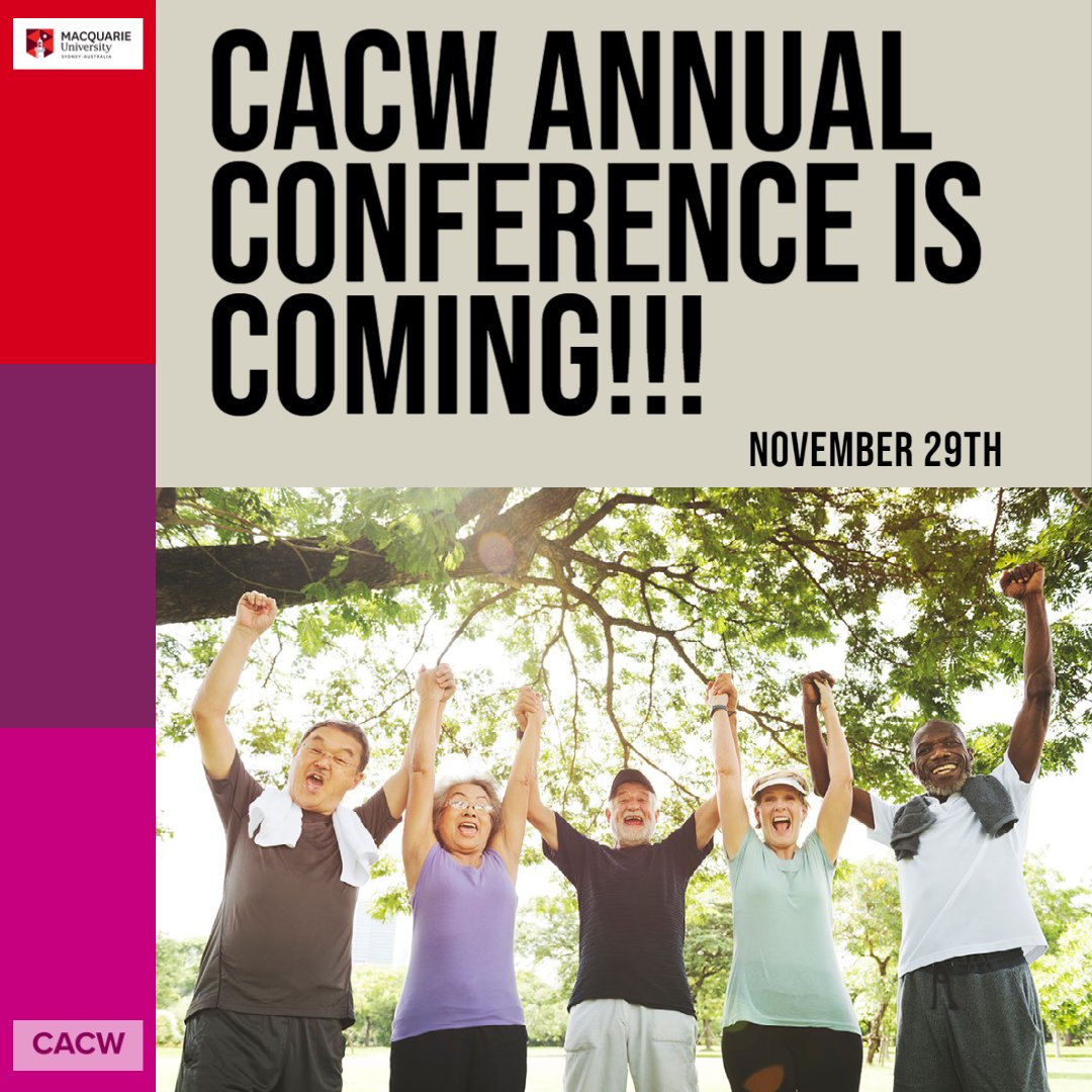 Centre for Ageing, Cognition, and Wellbeing (@cacw_mq) on Twitter photo We have two incredible keynote presenters: 
Professor Kaarin Anstey and Professor Lee-Fay Low 
SPOTS ARE LIMITED SO REGISTER NOW 
CALL FOR ABSTRACTS OPEN!
ow.ly/Rbw550JwTHh #CACW #Dementia #wellbeing #mentalhealth #Ageing #Research #knowledgetranslation #psychology We have two incredible keynote presenters: 
Professor Kaarin Anstey and Professor Lee-Fay Low 
SPOTS ARE LIMITED SO REGISTER NOW 
CALL FOR ABSTRACTS OPEN!
ow.ly/Rbw550JwTHh #CACW #Dementia #wellbeing #mentalhealth #Ageing #Research #knowledgetranslation #psychology