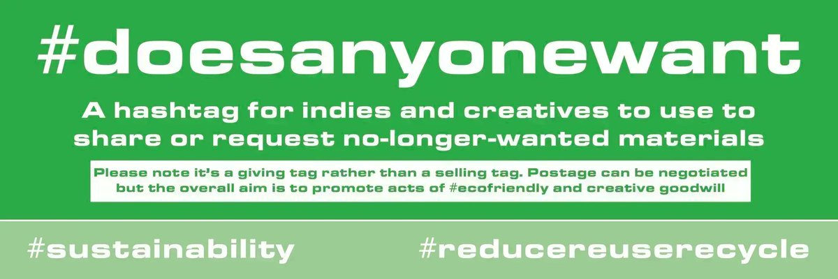samm_designs's tweet image. Got unwanted materials, packaging etc., that others could use? Offer them as free or swopsies with #doesanyonewant. Taking up posts, please offer to pay postage. Go on, have a rummage! Copy me in for a boost.

#DoesAnyoneWant #strongertogether #UKGiftHour