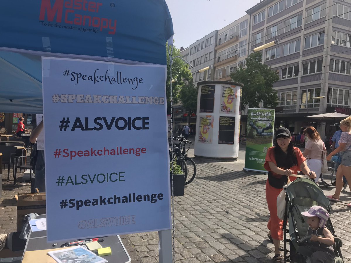 “Your voice is our movement.”

To express the voice of those cannot speak, we are organising today an awareness camp. 
#Mannheim we are here at Marktplatz. Visit and get to know more! #SpeakChallenge #paralysis