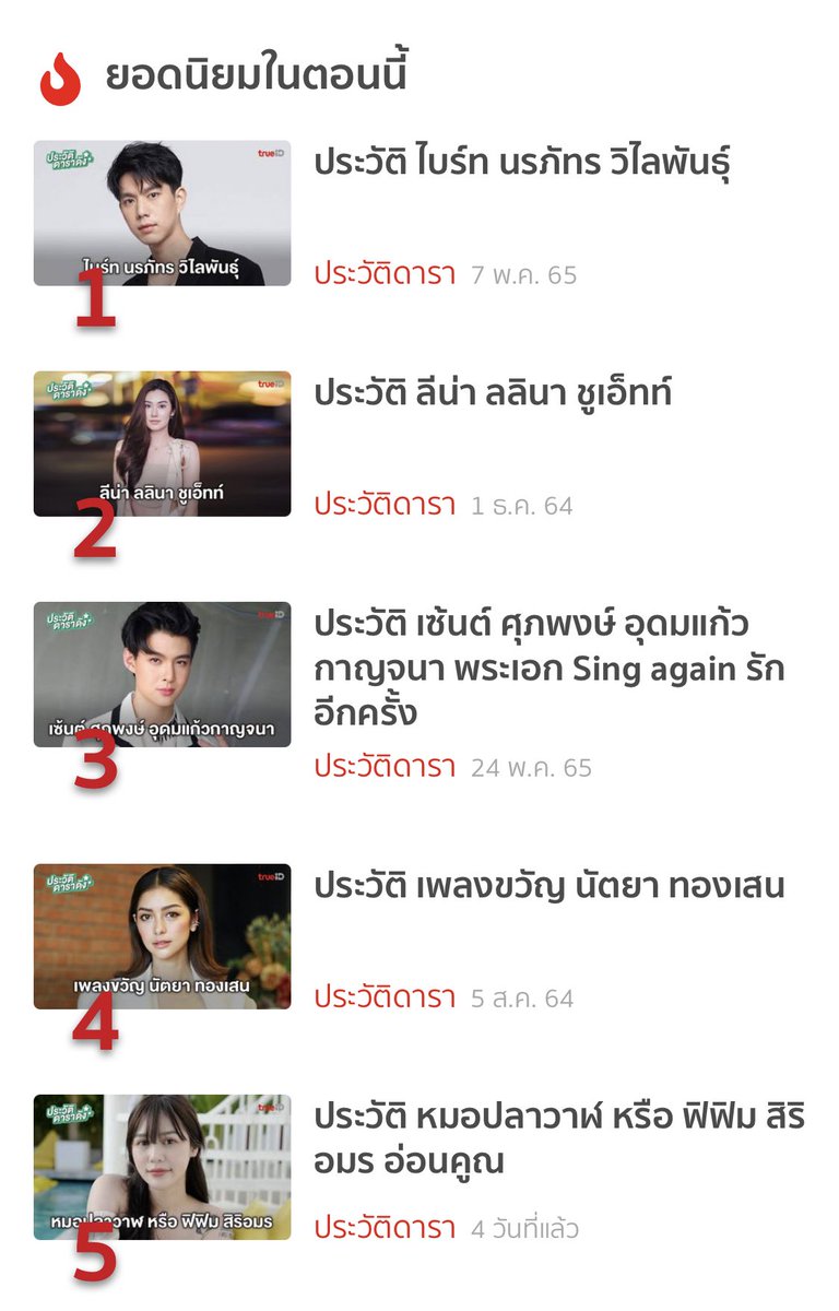 kanoompeekpoon's tweet photo. 🔥อันดับ 3 [หมวดประวัติดารา] ยอดนิยมในตอนนี้ ใน #TrueID 

#Saint_sup #MingEr https://t.co/a7UYODidzy