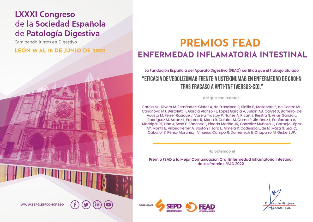 Sociedad Española de Patología Digestiva (SEPD) tweet media