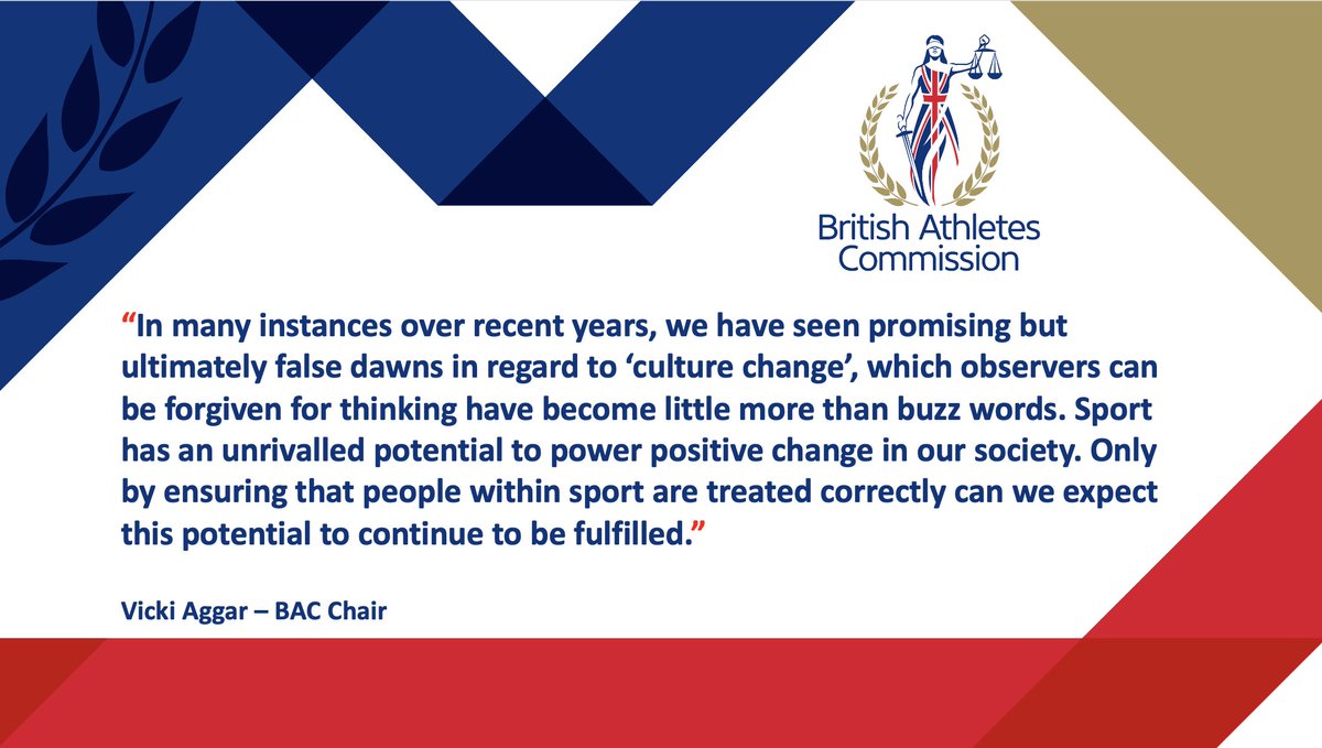 In 2020, BAC Chair <a href="/VictoriaAggar/">Victoria Aggar</a> led the calls for an independent review into mistreatment within gymnastics.

Following Thursday's publication of the Whyte Review, she has outlined her thoughts on what now needs to happen, across sport.

In full ➡️ bit.ly/3OFObMn