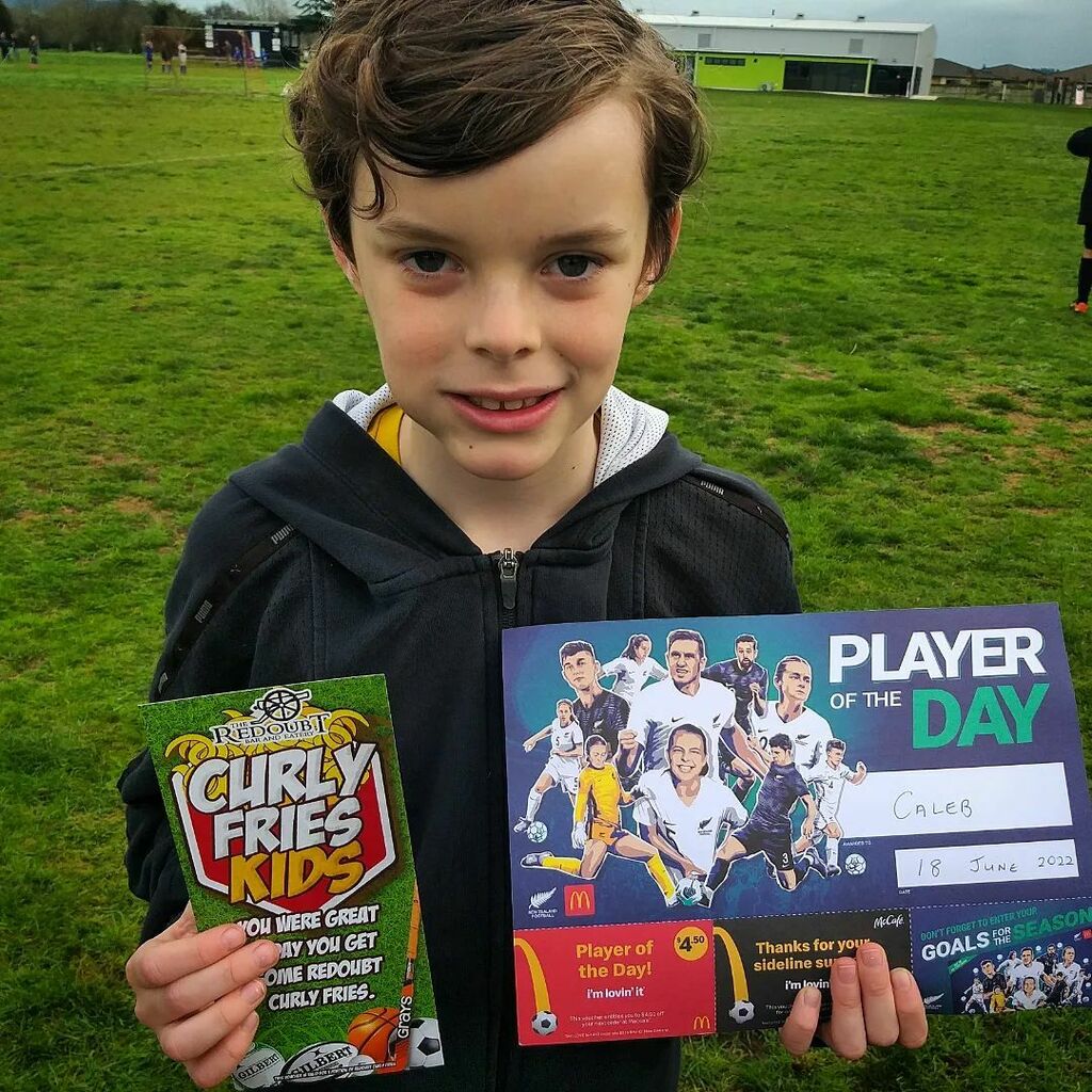 Player of the Day at soccer today and Spin Spuds from last night's Mid Winter Festival..the weekend of Champions 😍 #nzlife #nzfamily  #livingourbestlife #boysgrowingup #7and9yearsold #soccerlife instagr.am/p/Ce8Mwl7BznC/