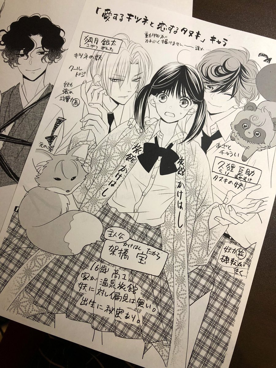 妖怪モノ描こうとしてボツったキャラ表。タイトルがど●兵衛ですね 