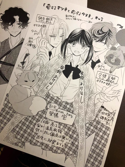 妖怪モノ描こうとしてボツったキャラ表。タイトルがど●兵衛ですね 