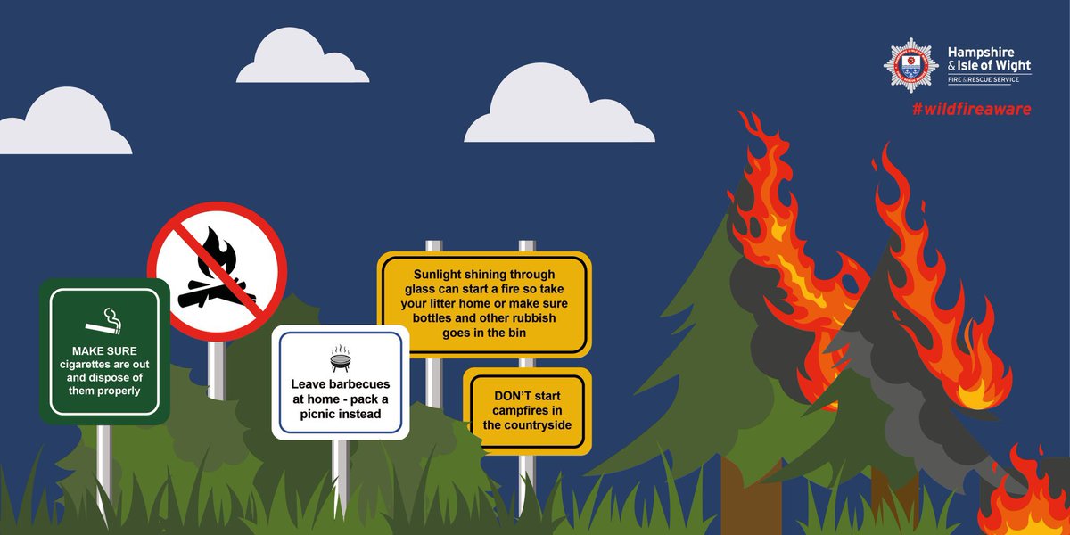 😎🚒 We are all enjoying some glorious sunshine but an amber wildfire alert is now in place.

If you spot a fire get to safety, call 999 and use <a href="/what3words/">what3words</a> to help us find it quickly.

Here's some simple steps to follow ⬇️⬇️⬇️