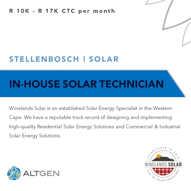 AltgenR's tweet image. JOB ALERT: altgen.com/job/in-house-j…

#SolarTechnician #SolarCareers #SolarStellenbosch #PVSolar #RenewableEnergy #GreenTech #CareerGrowth #RenewableEnergyCareers #SolarTechnicianJob #SolarWesternCape