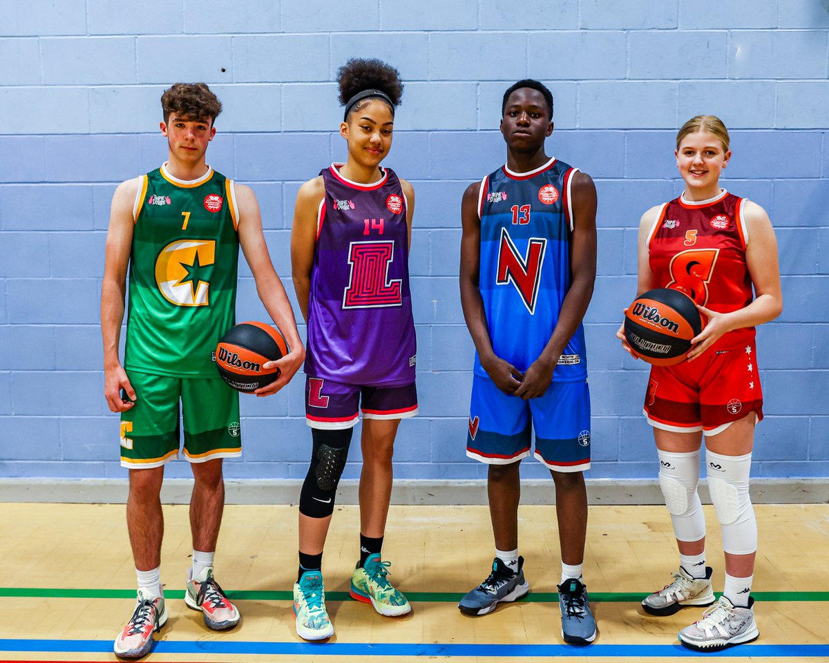 bballengland's tweet photo. Looking fresh 🧊 

Our Aspire Super Regions - North, South, Central and London - debut their new kits at today's Aspire All-Star National Tournament. 

The strips were created in collaboration with @Triple_Double_ and former Aspire players.

#GameTime #Aspire https://t.co/UUAKFEKvvT