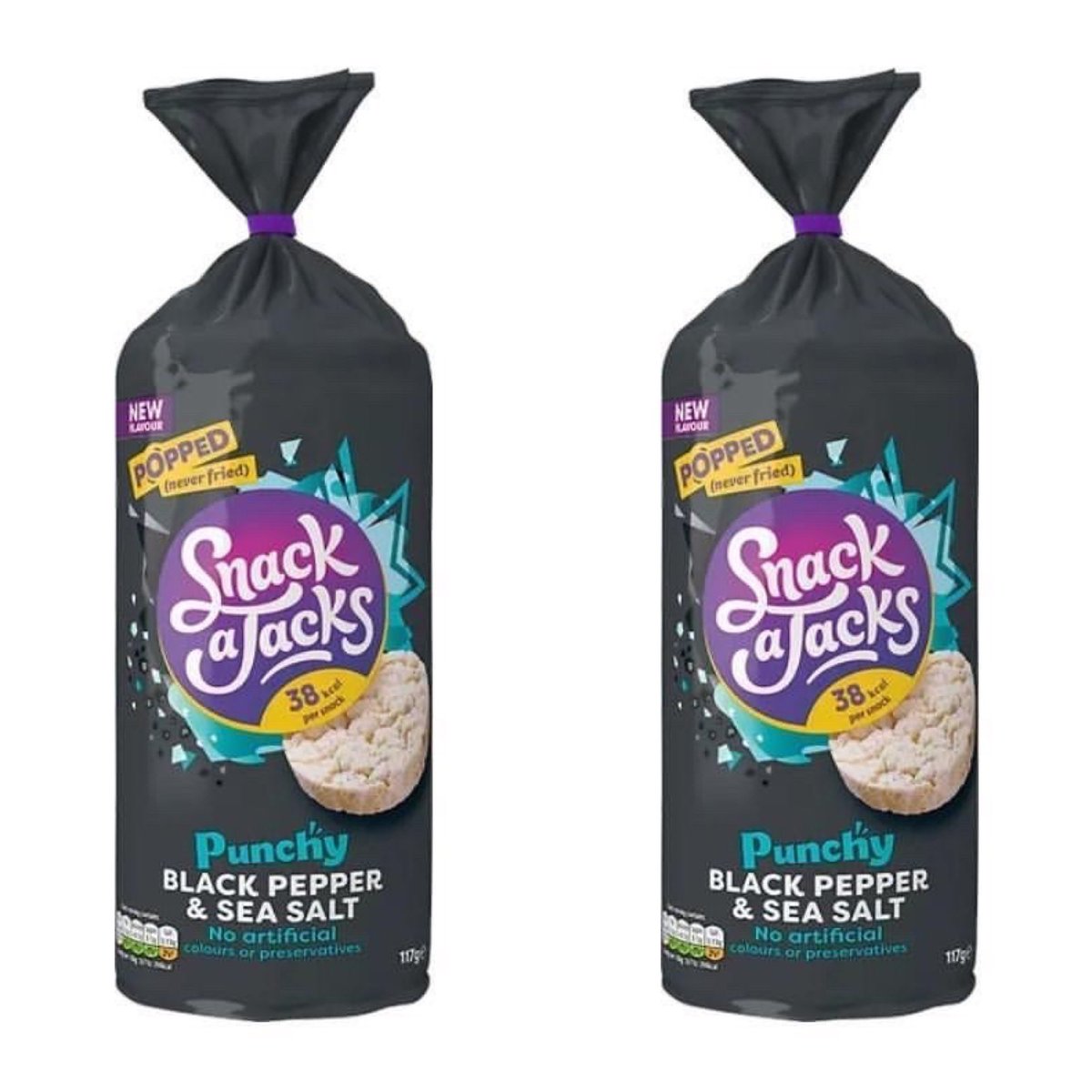 Snack A Jacks Black Pepper & Sea Salt is coming to UK shops soon 🧂 #snackajacks #lowfat #ricecakes #uk #foodnews #lowcalorie #glutenfree