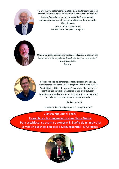 Pixcopiers's tweet photo. El Sueño de un Maletilla, versión España, es única: Prólogo de Francis Wolff, dedicado a Manuel Benítez, comentario escritores prestigiosos, Epílogo "El torero y el trapense: La Contemplación. Una visión del toreo y la vida.
https://t.co/a7FBScztGE - Video
https://t.co/TyxbJCrUQK https://t.co/Jv0yqWvcrd