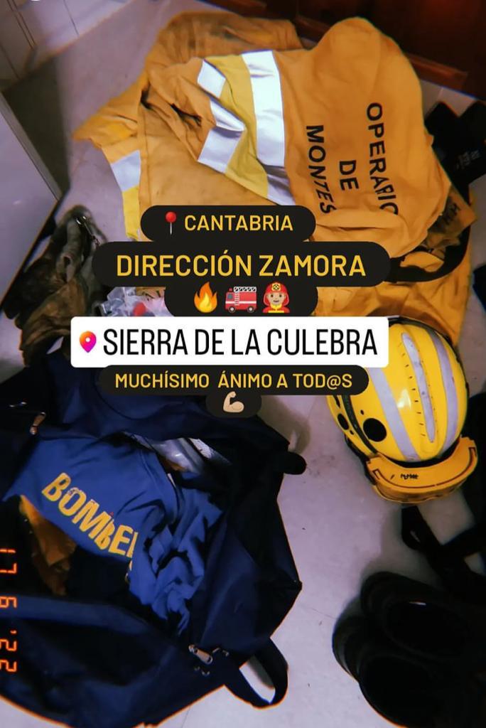 CarlosMarchena5's tweet photo. A echar una mano al incendio, Sierra de la Culebra @BbffCantabria @ugtbomberofores nuevos terrenos fuera de nuestra zona de confort, extremaremos la precaución. https://t.co/9xZVdHQCK2