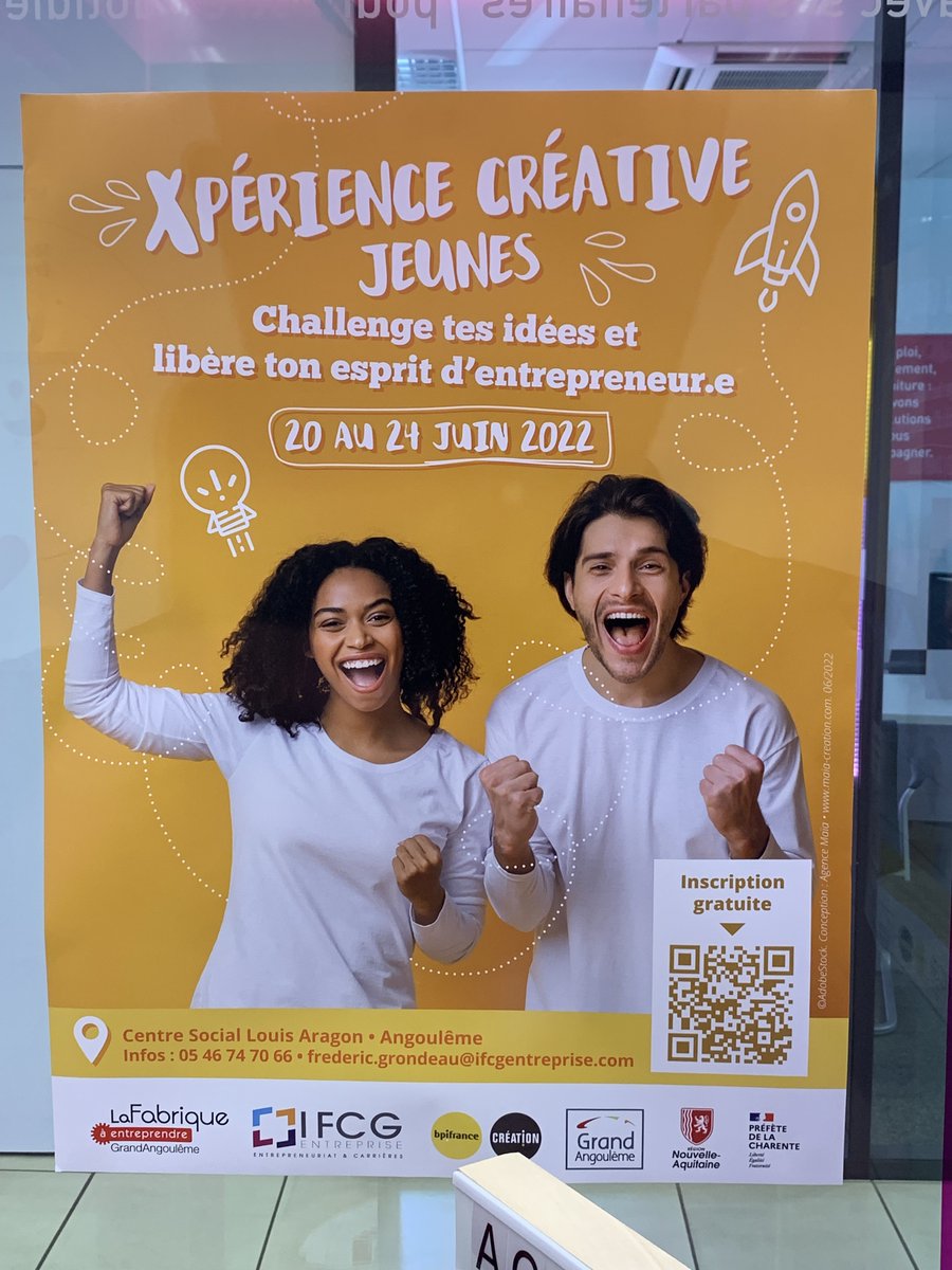 Pour ce mois, c'est le Centre Social Louis Aragon qui nous fait l'honneur d'être sur notre vitrine en proposant une expérience créative.
Pour plus d'information flashez le QR CODE ou bien dirigez vous sur le site : cloud.grandangouleme.fr/index.php/login