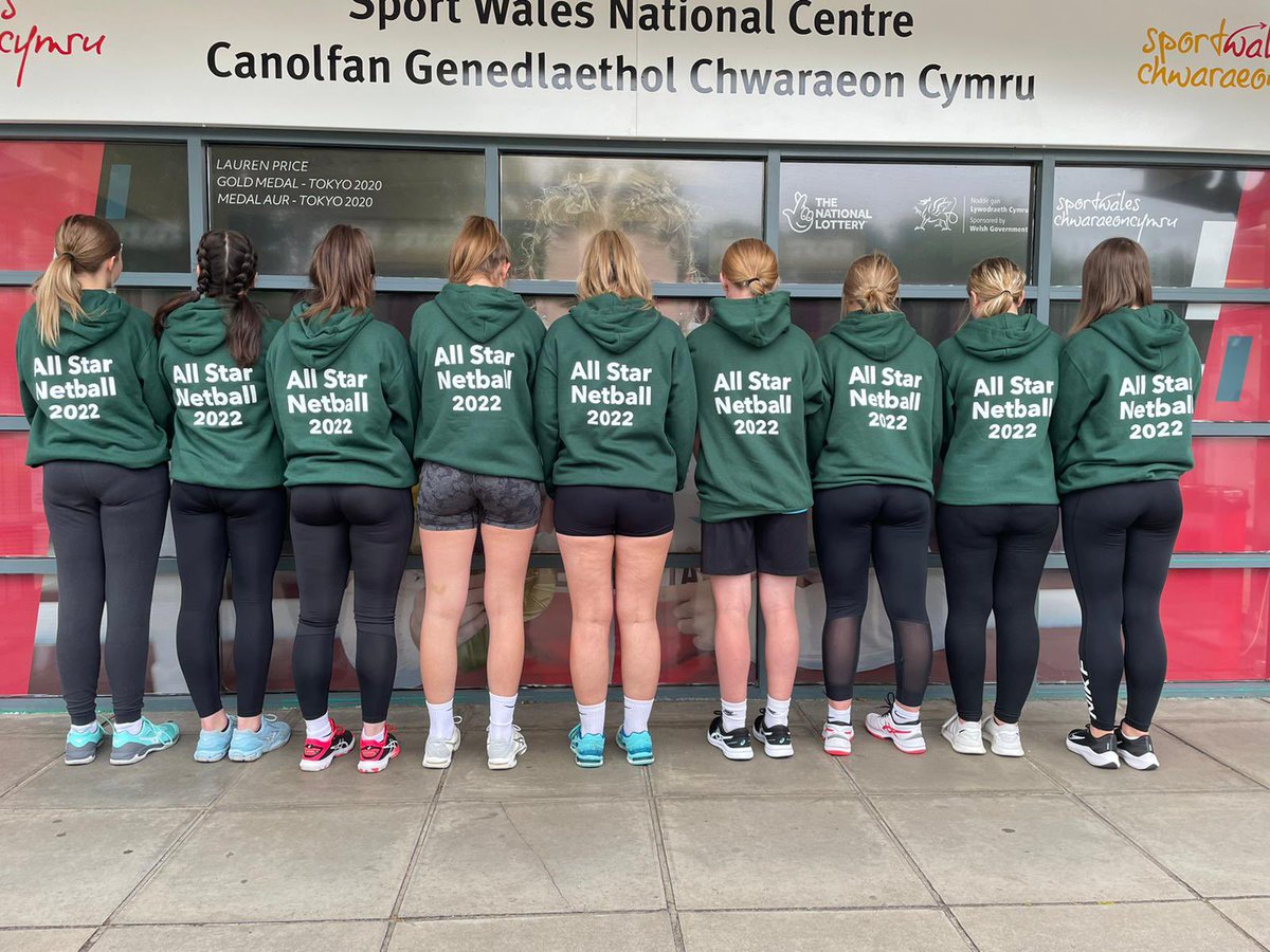 DRETsport's tweet photo. Our U15 @DRETsport All Stars are ready for a full day of Netball. They are about to warm up before their fast five tournament and look forward to matches against @NewportWestNC this afternoon ⭐️ #TeamDRET #StarsOnTour #InspirationFund #Opportunities https://t.co/c8k9Wzi7Sz