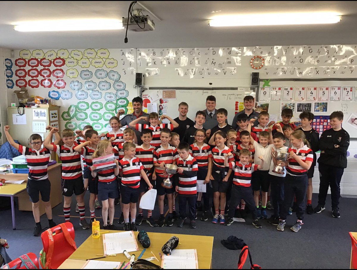 ScorthyRugby's tweet photo. This week our AIL and Metro cups went  to visit @MonageerNS with some of our senior players! Great to see so many Scorthy jerseys and players on the visit. https://t.co/ljutSBfGTu