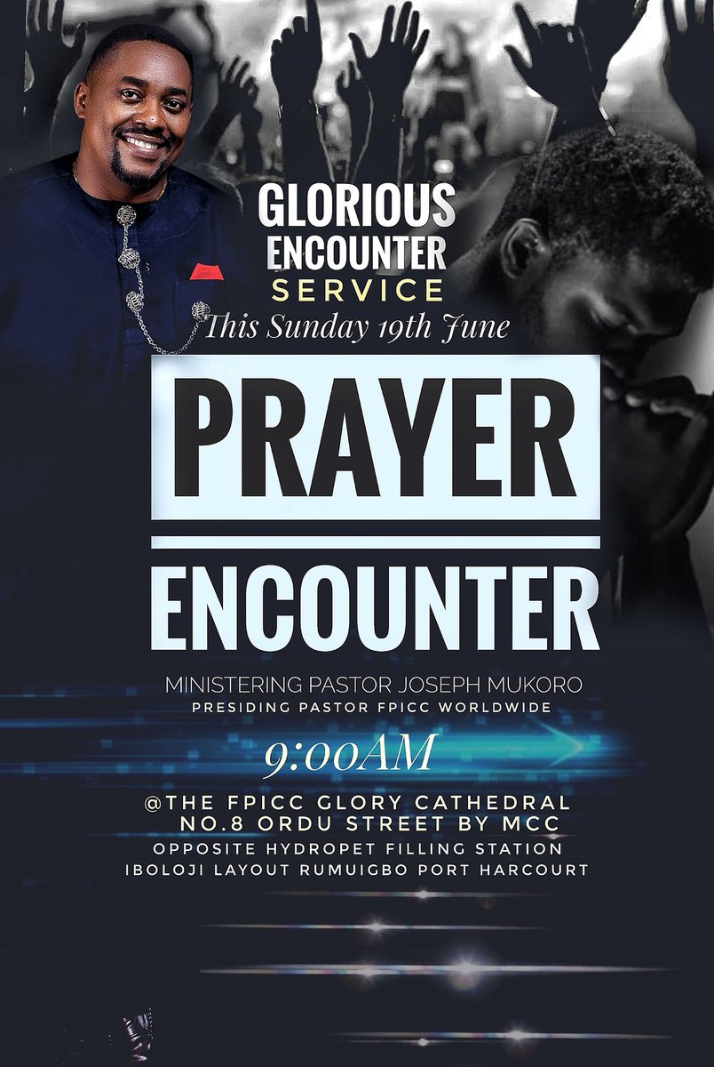 joseph_mukoro's tweet photo. Join us this Sunday for A Glorious Encounter, as we Encounter the God That Answers Prayer! 
See flyer for Details 👇
#prayerencounter https://t.co/8klRjx7qvU