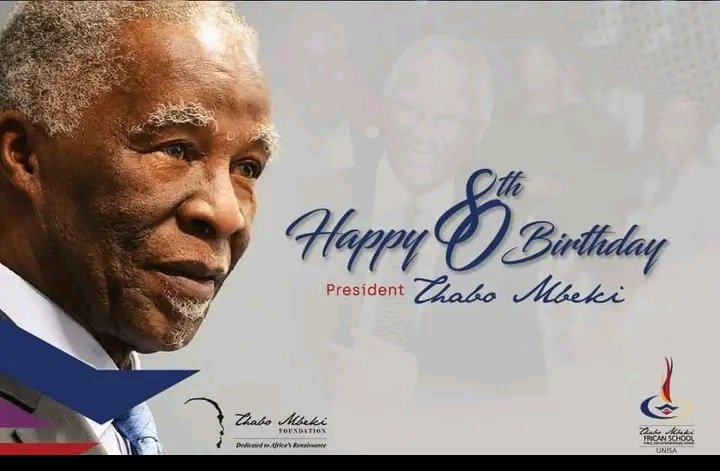 Happy birthday President Thabo Mbeki ...our movement Great Thinker   