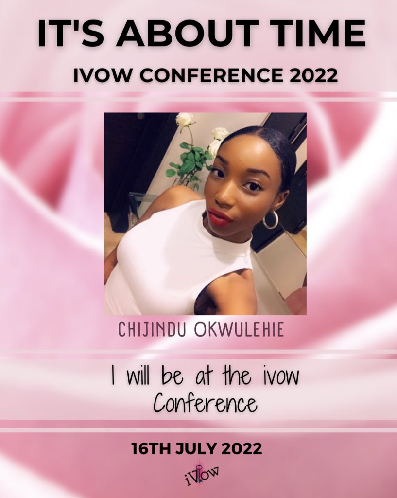 TheiVowNetwork's tweet photo. "My name is Chijindu, and I will be attending the 4th iVow Annual Conference.
Look out for me." ๐
Today is Chiji's birthday, say a wish for her. @chijindu ๐
#birthday #happybirthday #birthdaygirl #ivow #ivowconf22 #ivownetwork #itsabbouttime #iat https://t.co/cnejDF0bgy