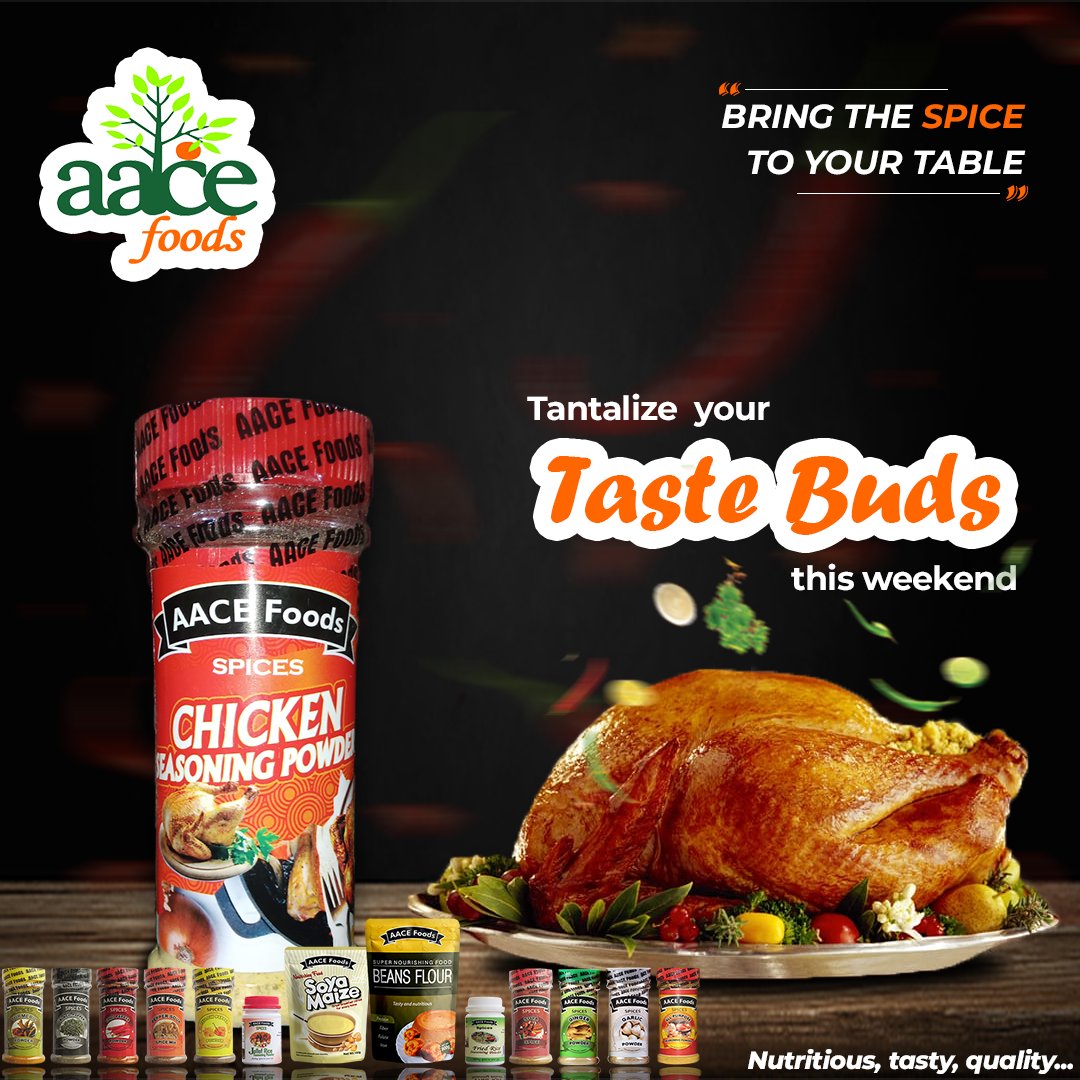aacefoods's tweet photo. Bring the spice to your table, tantalize your taste buds this weekend. 

#weekendspice #spices #seasonings #tasty #nutritious #realspices #chicken #activate #africanrecipes #qualityproduct #ginger https://t.co/9lEyphDeYE
