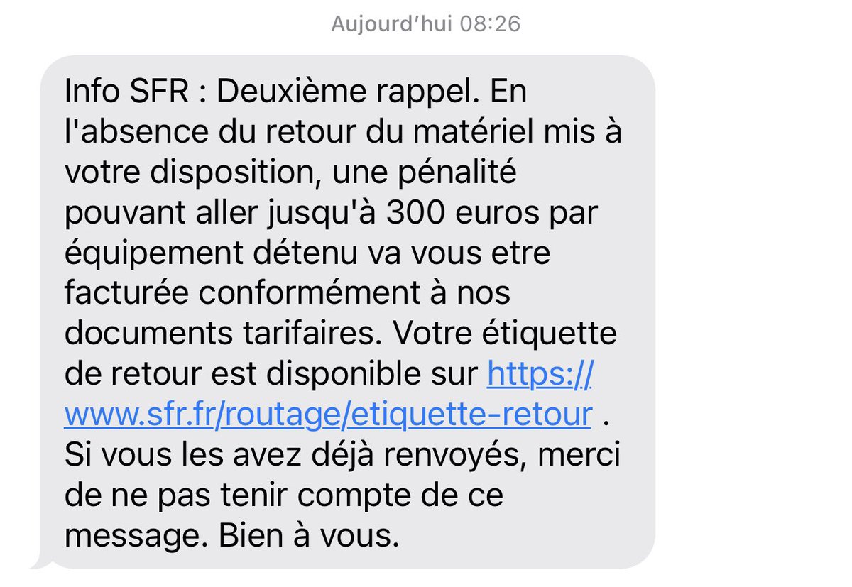 PegaseDaily's tweet photo. @SFR_SAV Bonjour, j’ai rendu tout mon matériel Box SFR à la boutique SFR qui s’est chargé de l’envoi. Votre staff a vérifié et rien ne manquait. J’ai reçu un e-mail pour me dire qu’il manquait 1 élément soit 150€ que l’on va me débiter !! Merci de faire le nécessaire… https://t.co/uXlu72efSP