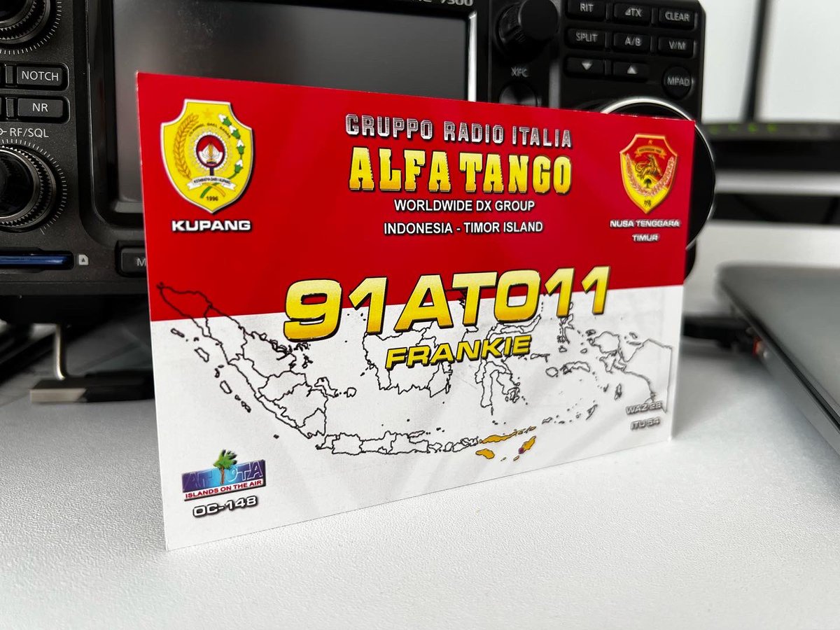 Received today in the post from 91-AT-011 Mr Frankie in Timor Island (Indonesia). QSO dated back to March this year, always a great buzz making a good contact on 11 metres when conditions allow. Happy days 😎 #cbradio #dx #qso #alfatango