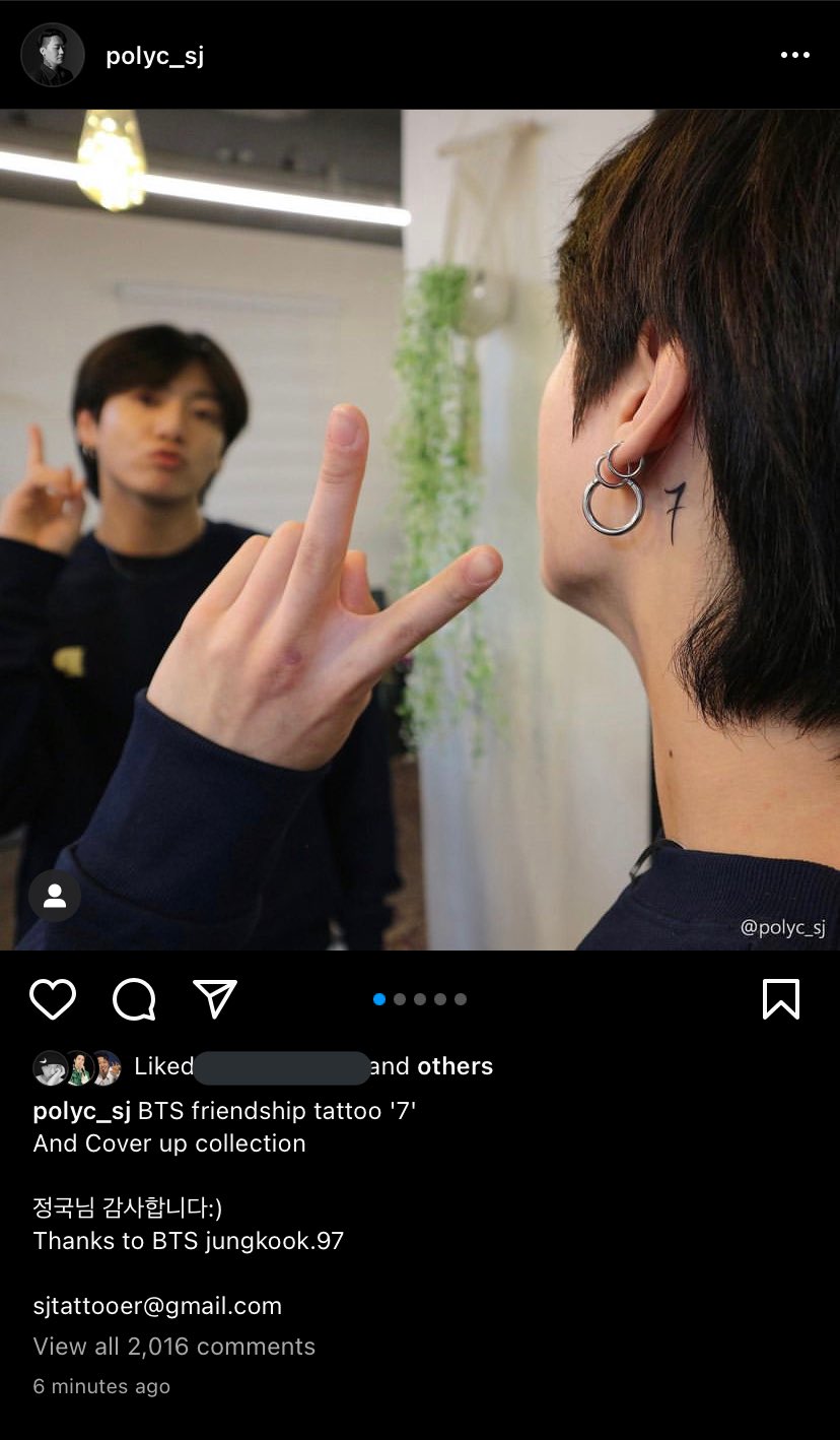 تويتر \ 윤서⁷ على تويتر: "@/polyc_sj on instagram posted pictures of  jungkook's new friendship tattoo and cover ups ! https://t.co/ANA6EpJ7xM"