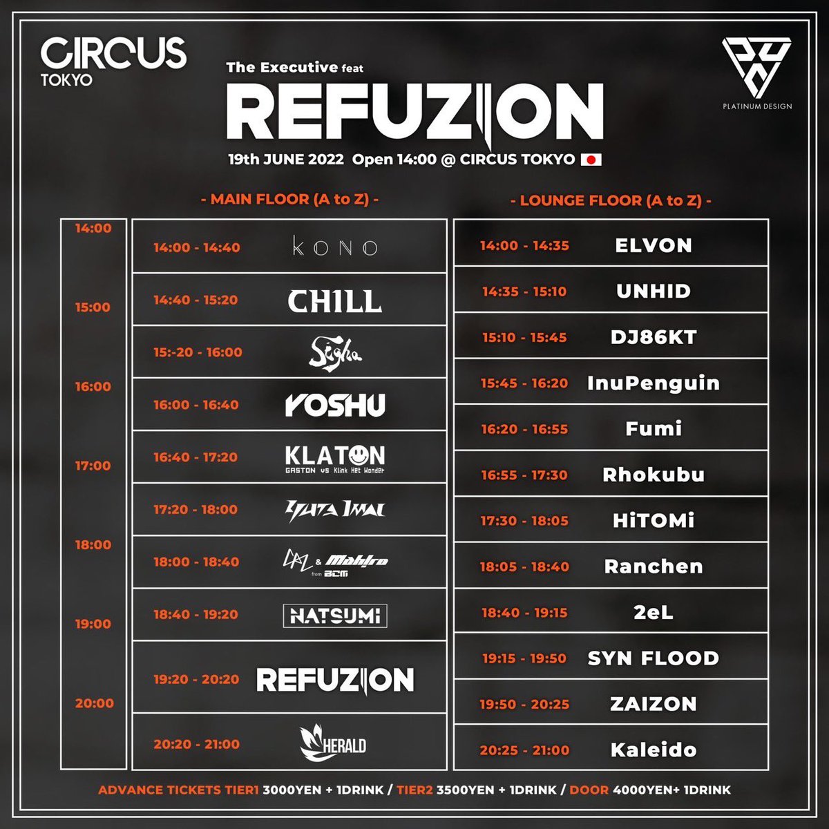 Kalos__Eidos's tweet photo. ãThe Executive feat Refuzionã
ð2022/6/19(æ¥) 14:00 ïœ 20:00
ðCircus Tokyo
ã€ãã«ã€ãã«ææ¥ãšãªããŸããâŠïŒ
æ¬åœã«é·ã鿥æ¥åŸ
ã£ãâŠ
ã¿ãªãããã³ã«ãå¿ããã«ð¥¹
å売ãåžã¯ã奜è©ã«ã€ã売ãåããšãªã£ãŠããŸã
åœæ¥åžã¯4000å+1Dã§å
çé ãšãªããŸãã®ã§ã泚æãã ããâ ïž
#TheExective https://t.co/r8TTPABbee