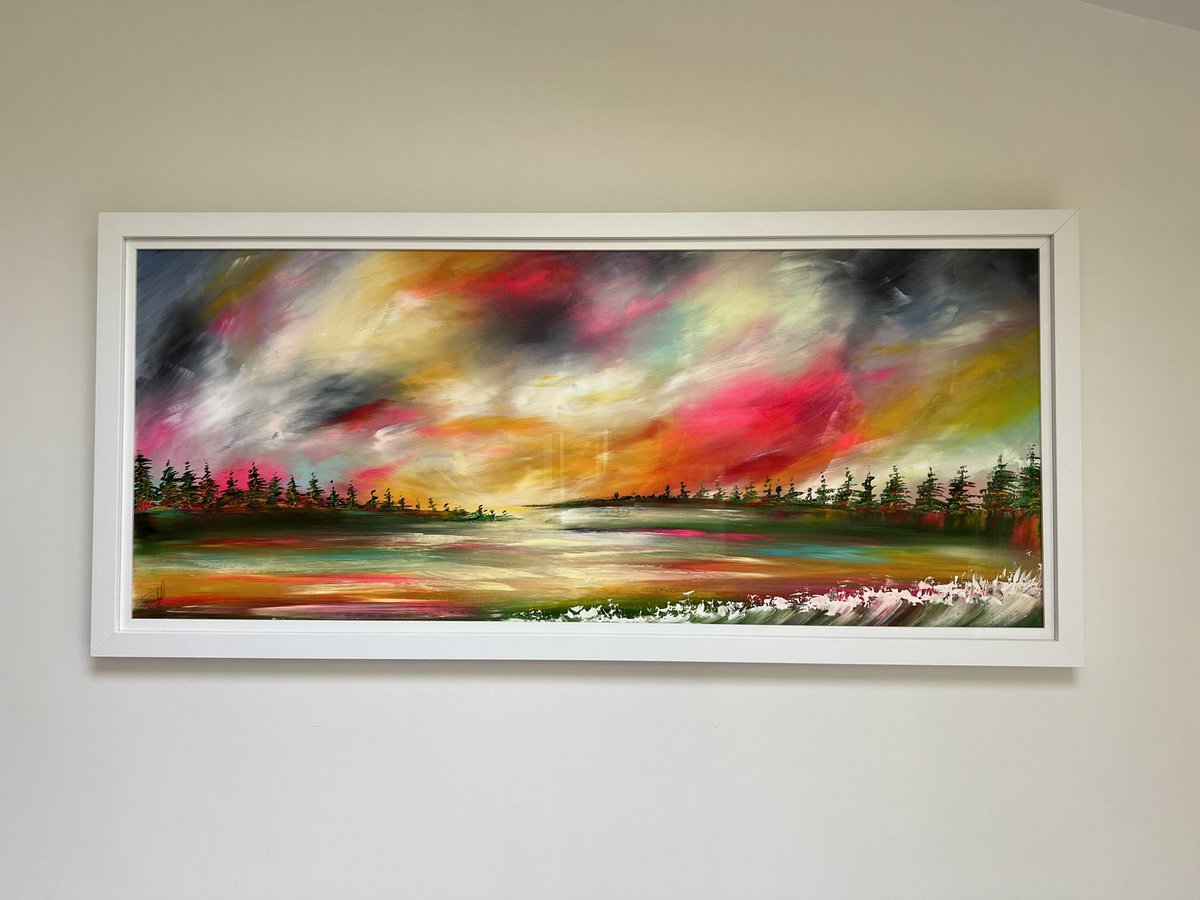 Back from the framers. Looks absolutely lovely, really happy with it. Thanks <a href="/emmanizeart/">Emma Campbell Art</a> #art