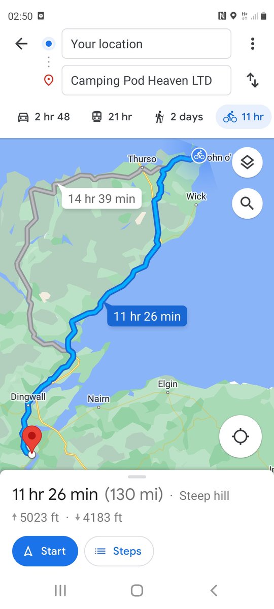Day 1 - John O'Groats to Inverness and I am nearly at the £1000 fundraising mark for <a href="/StAnnsHospice/">Moya Cole Hospice</a>, can anyone help me push it over the line?

LINK -
justgiving.com/fundraising/66…

#teamstanns #JOGLE #challenge