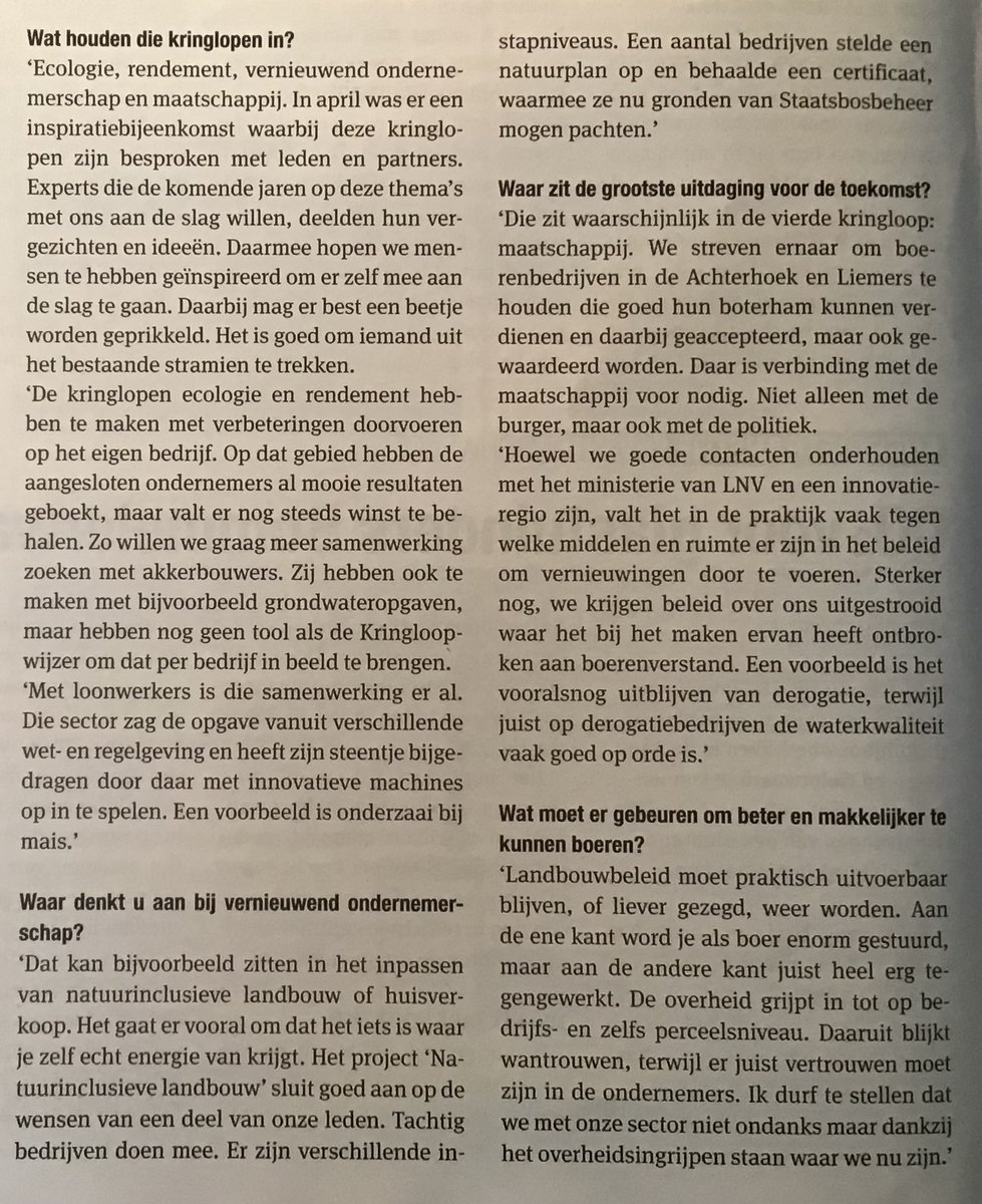 In de Nieuwe Oogst van deze week een artikel over de Vruchtbare Kringloop Achterhoek, een netwerk met veel deelnemers uit onze afdeling.