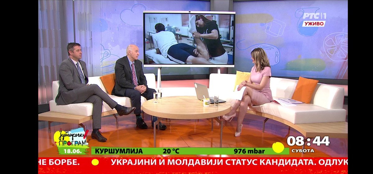 LKrzman's tweet photo. Day after exceptional lecure, 🎩@PdHooghe and 🎩@Popovicnebojsa4 are rouling the media 👀@rts @Sportski_Zurnal @Aspetar #sportsmedicine #Belgrade #UCSEM #knowledgealwayswins https://t.co/cBiEEhmslg