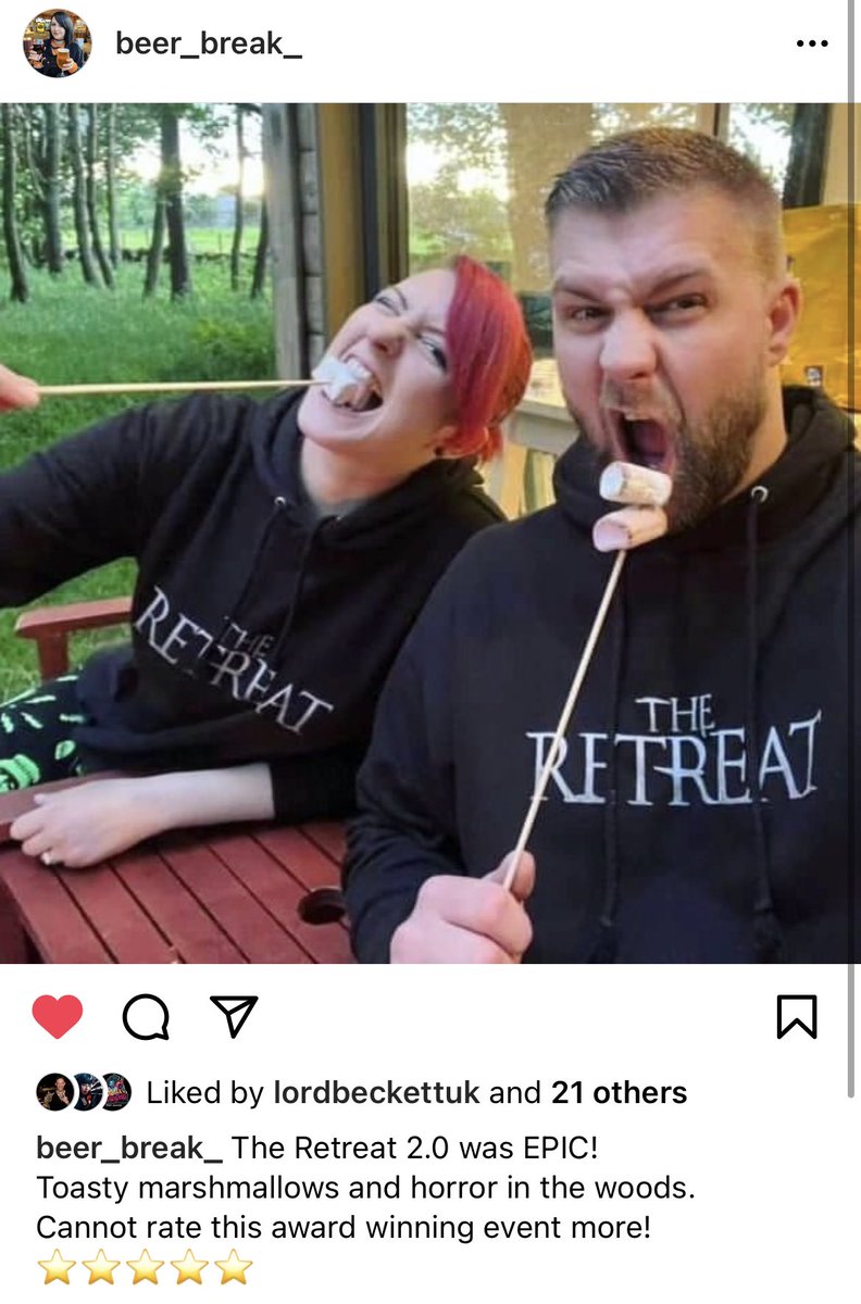 Reviews like this 🤘🏼🖤 <a href="/Scaretrack_H/">BeerBreak_Hannah</a> #TheRetreat #ScareExperience