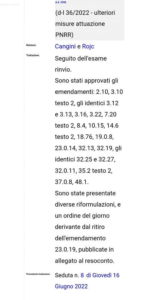 Prendiamo atto del fatto che il DL 36/22 prosegue il suo iter di conversione senza sostanziali modifiche sugli artt. 3 e 4. Le istanze degli interessati ai concorsi sono state del tutto ignorate dalla politica #ugualiallapartenza <a href="/SenatoriPD/">Senatori Pd</a> <a href="/M5S_Senato/">M5S Senato</a> <a href="/Lega_Senato/">Lega Senato</a> <a href="/forza_italia/">Forza Italia</a>