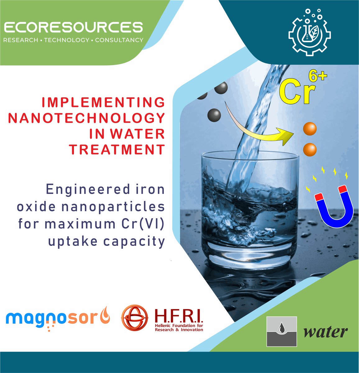 Our recent study evaluates the uptake efficiency of magnetite nanoparticles  focusing on the role of pH of the synthesis medium in the surface configuration and the adsorption mechanism.

doi.org/10.3390/w14091…

#hexavalentchromium #ironoxide #drinkingwater