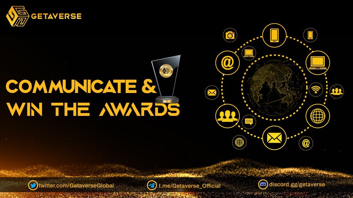 🚨 Communicate &amp; Win rewards🚨

We are giving away REWARDS for the 20 most active TG members in 48 hrs!!

🔗Tg: t.me/Getaverse_Offi…

Follow <a href="/GetaverseGlobal/">Getaverse</a>, RT this tweet, and @ 3 of your friends

Fill in your info to participate: gleam.io/competitions/i…